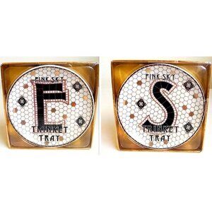 Mosaic Bistro Tile Trinket Trays Letter ‘S’ & ‘E’ by Pink Sky